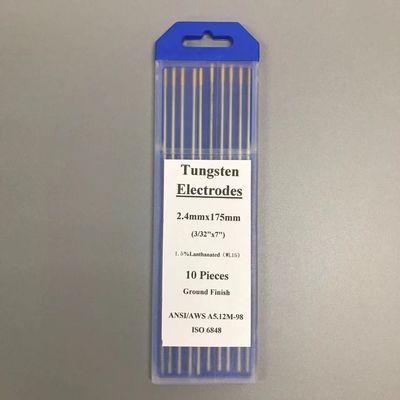 Electrodos de tungsteno WL15 1,5% Lanthanated Golden Head 1,6 mm para soldadura TIG 40-240
