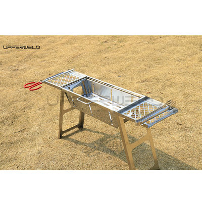 Finitura limpia Grill de barbacoa portátil para exteriores Grill plegable de acero inoxidable Grill sin humo