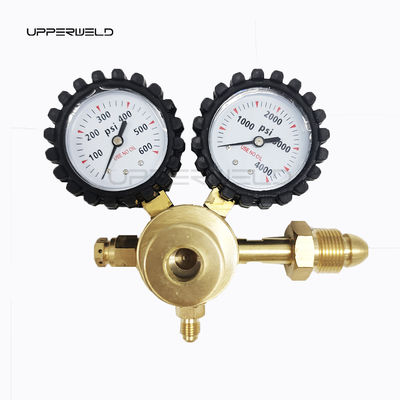 Regulador de nitrógeno de latón 0-600PSI CGA580 Medidor de presión de gas de conexión de entrada para depuración de HVAC