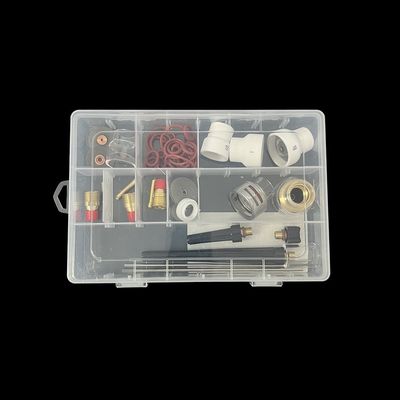 Accesorios de antorchas de soldadura 48PCS Componentes de repuesto de boquilla transparente Incluye collet Upperweld
