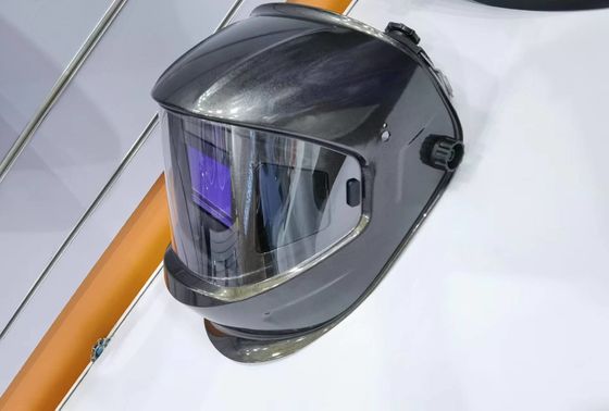 Casco de soldadura de oscurecimiento automático con antorcha de soldadura y lente 4C hemisférica ligera