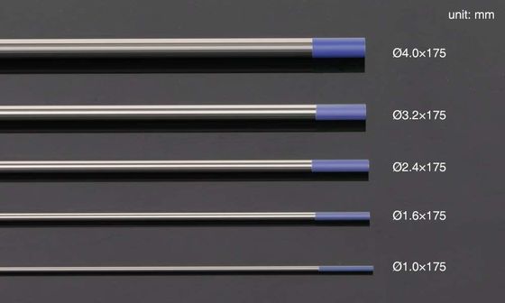 Azul 2% Lanthanated TIG 1/16' x 7' 10 Pack WL20 Electrodos de tungsteno con acabado de tierra