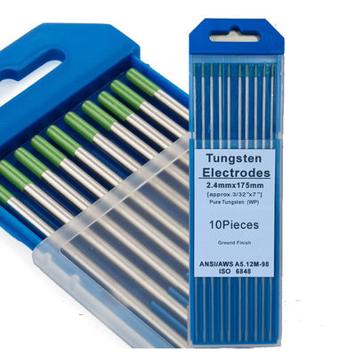 175 mm 1,6 mm Lantano verde puro de tungsteno Tig electrodo de soldadura 10 piezas