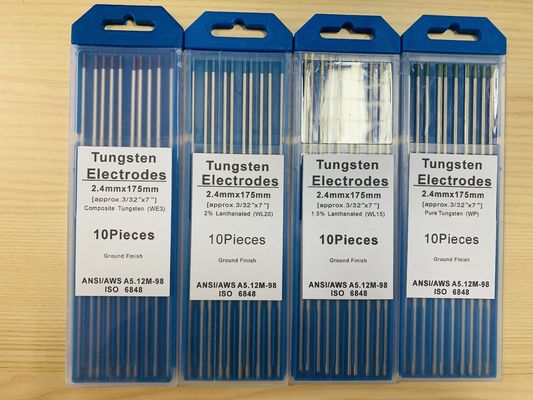 175 mm 1,6 mm Lantano verde puro de tungsteno Tig electrodo de soldadura 10 piezas