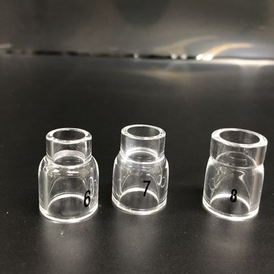 Lente de gas de Stubby TIG Kit de la taza de soldadura para la boquilla de vidrio transparente de enfriamiento de agua enfriada