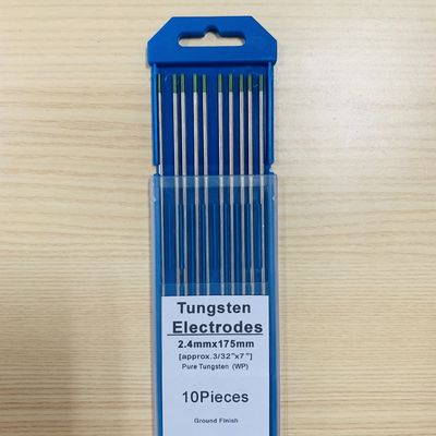 175 mm 1,6 mm Lantano verde puro de tungsteno Tig electrodo de soldadura 10 piezas