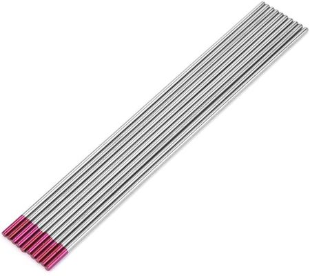 Electrodo de tungsteno 2% torado 1/16' * 7" Rojo WT20 10 paquetes para proyectos de soldadura TIG