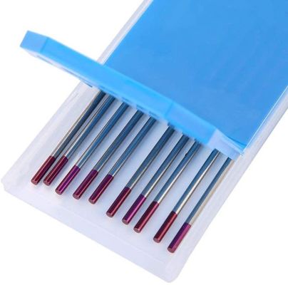 Electrodo de tungsteno 2% torado 1/16' * 7" Rojo WT20 10 paquetes para proyectos de soldadura TIG