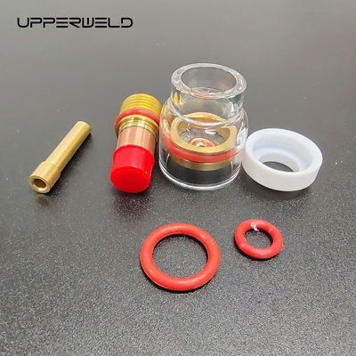 Lente de gas de Stubby WP17 18 26 Kit de vidrio de 3,2 mm para Wp17/18/26 Tig Suministros y piezas de soldadura