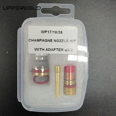 Lente de gas de Stubby WP17 18 26 Kit de vidrio de 3,2 mm para Wp17/18/26 Tig Suministros y piezas de soldadura