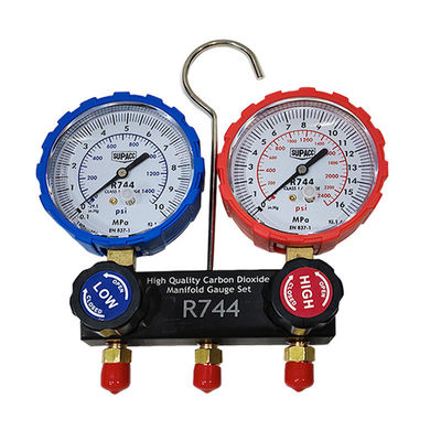 R744 Conjunto de calibrador de manivela de aire acondicionado para automóviles con acoplamiento rápido
