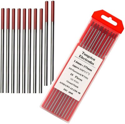 Electrodos de tungsteno toriados de 2% rojo para soldadura TIG soporte personalizado y de OEM