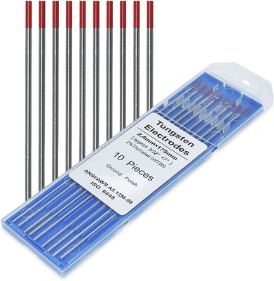 Electrodos de tungsteno toriados de 2% rojo para soldadura TIG soporte personalizado y de OEM