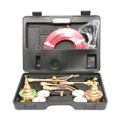 Kit de regulador de gas de oxígeno acetileno con doble manguera y boquilla de corte