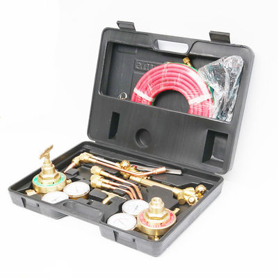 Kit de regulador de gas de oxígeno acetileno con doble manguera y boquilla de corte