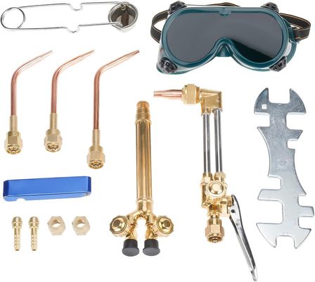 Saldado versátil y corte de oxígeno Acetileno Kit de antorcha de gas con boquilla de corte