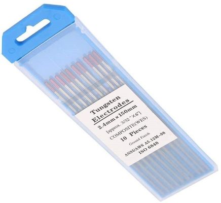 TIG Consumibles de soldadura WES Electrodos de tungsteno púrpura de tungsteno compuesto 2,4 mm*150 mm