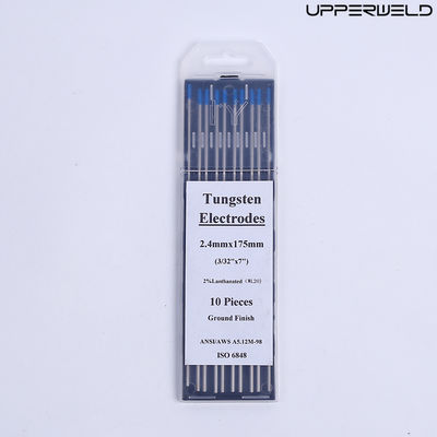 2.4mm*175mm BLUE TUNGSTEN Electrodos de 10 paquetes para la soldadura TIG de corriente de trabajo CC/AC