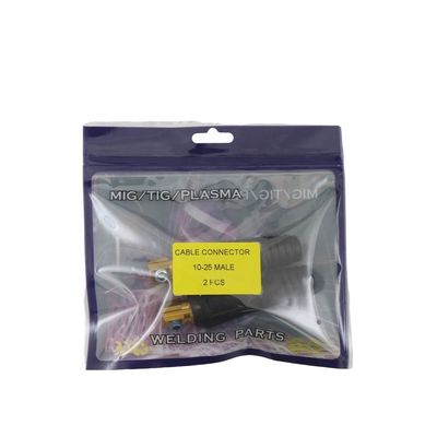 2.4mm Conector de cable 10-25 macho Energía de gas MIG Accesorios de antorcha de soldadura