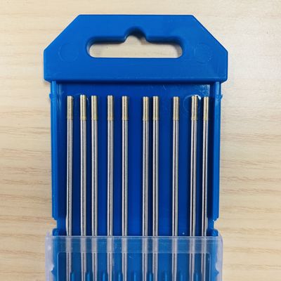 Electrodos de tungsteno WL15 1,5% Lanthanated Golden Head 2,4 mm para consumibles de soldadura TIG