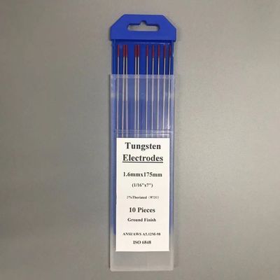 TIG Consumibles de soldadura 2% Electrodos de tungsteno con cabeza roja toriada WT20 1,6 mm Superior