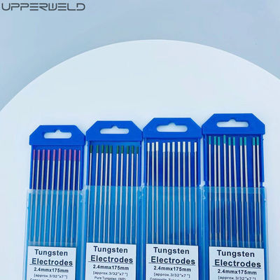 Electrodos de tungsteno WL15 1,5% Lanthanated cabeza de oro 1,6 mm para TIG materiales de consumo de soldadura