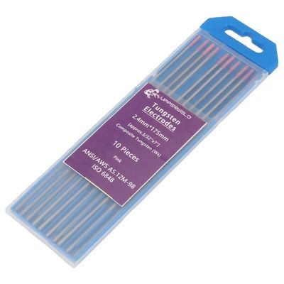 175 mm 1/8 '' Electrodo rosa de tungsteno para WP17/18/26 TIG herramienta de soldadura de accesorios de antorcha
