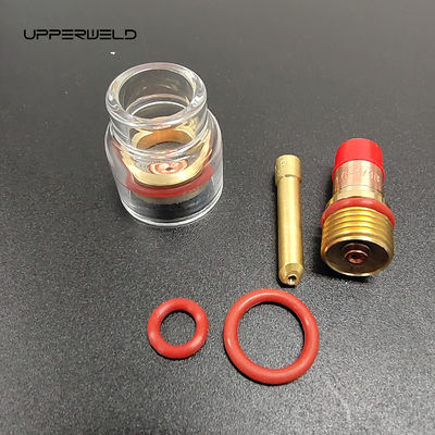 Mejor cobertura de gas superior WP-17/18/26 Kit de boquilla de champán con adaptador de 2.4 mm TIG Consumibles de soldadura