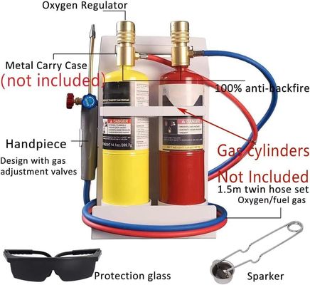 Kit de antorchas profesionales de corte de acetileno y oxígeno de latón para herramientas de soldadura y corte