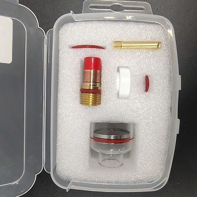 WP-17/18/26 Champagne 3.2 mm Tig Boquilla Kit grande con adaptador para soldadura de cuarzo TIG