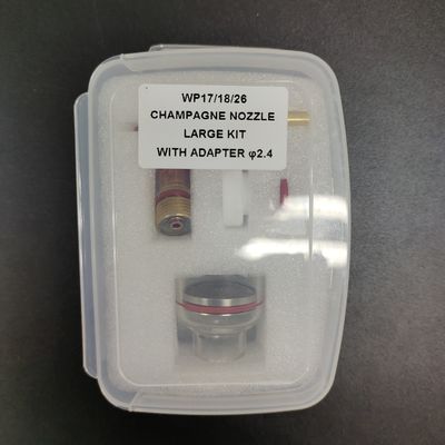 Tig piezas de antorcha de soldadura clara WP-17/18/26 Champagne boquilla Kit grande Tig accesorios