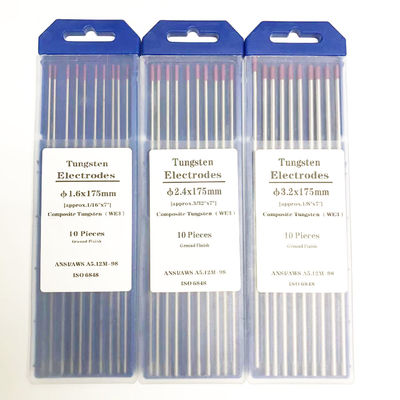 Soluciones de soldadura Electrodos de tungsteno WE3 Compuesto púrpura 3/32 x 7 para soldadura CC/AC