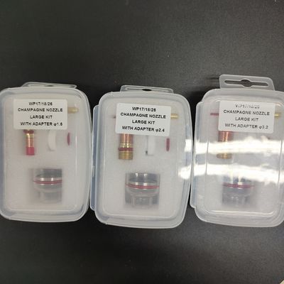 Tig piezas de antorcha de soldadura clara WP-17/18/26 Champagne boquilla Kit grande Tig accesorios