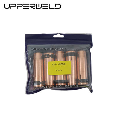 Nozla de soldadura de gas MIG MAG refrigerada por aire con punta de contacto del difusor de gas longitud 75.96 mm