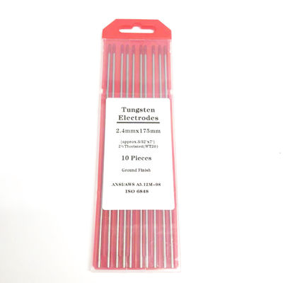 Rodas de soldadura punta roja 2.4mm*175mm TIG Accesorios de soldadura para la corriente de soldadura 40-230A