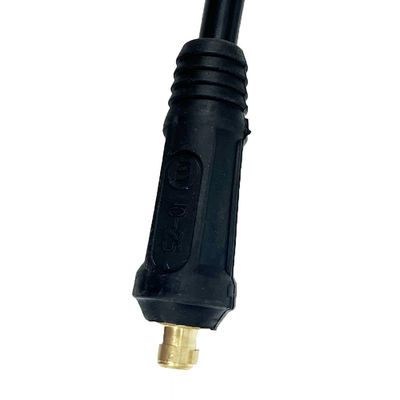 200A Conjunto de cable de soldadura de corriente nominal con soporte de electrodo de latón y conector UE 10-25