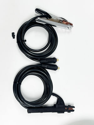 200A Conjunto de cable de soldadura de corriente nominal con soporte de electrodo de latón y conector UE 10-25