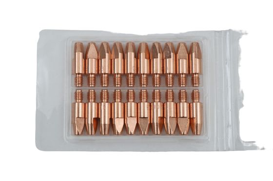 Puerto de gas Copper Mig Soldadura antorcha punta de contacto superior M6 28 0.8MM para accesorios TIG