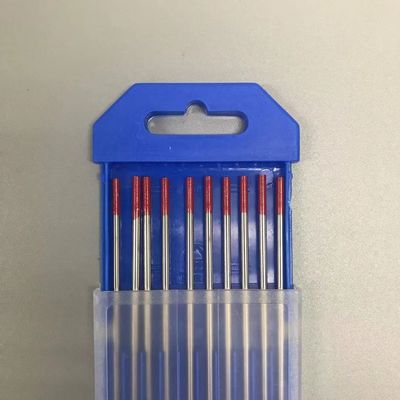 2.4mm*175mm WT20 Electrodos de tungsteno para antorcha de soldadura TIG punta roja soporte personalizado