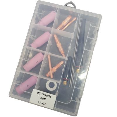 WP17 superior 18 26-10N 17Kit Lente de gas de aluminio Boquilla trasera de la taza TIG Accesorios de soldadura Kit de enfriamiento por aire