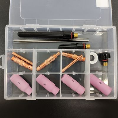 WP17 superior 18 26-10N 17Kit Lente de gas de aluminio Boquilla trasera de la taza TIG Accesorios de soldadura Kit de enfriamiento por aire