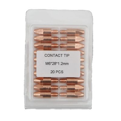 Punto de contacto superior M6 28 1.2MM Accesorios para antorchas de soldadura de cobre