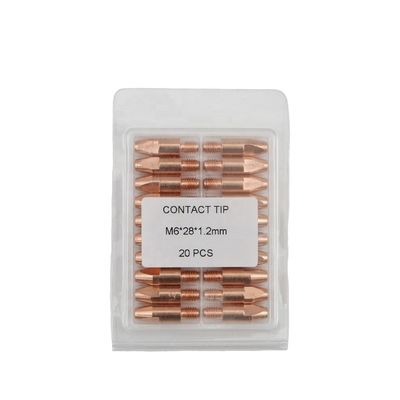 Punto de contacto superior M6 28 1.2MM Accesorios para antorchas de soldadura de cobre