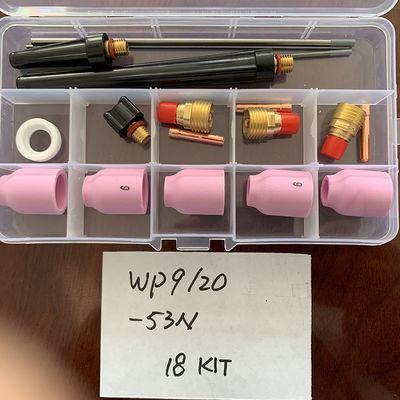 Lente de gas de Stubby recoger 10 54n 53n Kit de copa de vidrio Pyrex para DB SR WP-17/18/26 TIG antorcha de soldadura