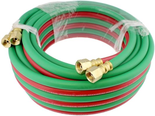 1.63KGS manguera suave 25ft 1/4&quot; B Accesorios 800PSI Oxy Acetylene Twin Tipo T Grado R Grado manguera de soldadura
