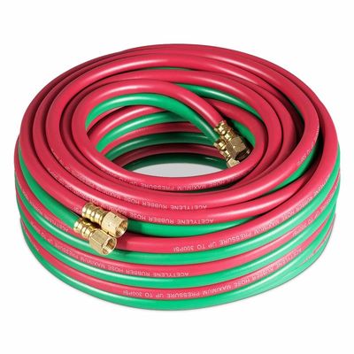 1/4 pulgadas negro doble de soldadura manguera de antorcha para el corte de oxígeno de acetileno versátil y oxígeno