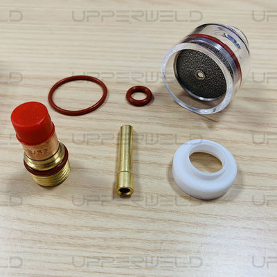 Kit de antorchas de soldadura TIG de vidrio de cobre de caucho WP9/20 Conjunto de boquilla de 7 para todas las series WP-9/20/25