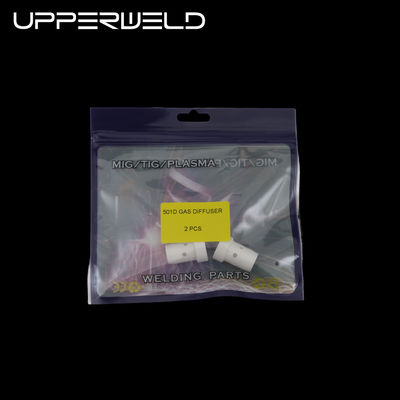 Apoyo personalizado MIG Accesorios 501D Diffusor de gas cerámico blanco para antorcha de soldadura