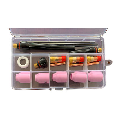 WP17 18 26 -53N 18KITS Kit de tazas de vidrio cerámico Fácil de usar antorcha de soldadura Lente de gas Recoger