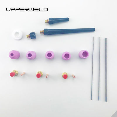 WP17 18 26 -53N 18KITS Kit de tazas de vidrio cerámico Fácil de usar antorcha de soldadura Lente de gas Recoger